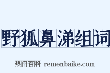 野狐鼻涕组词是什么意思的图片